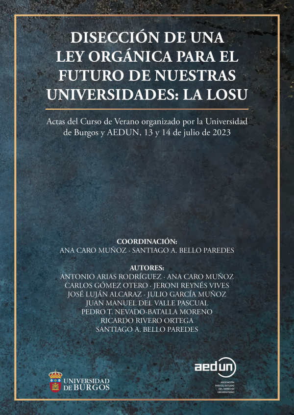 Imagen de portada del libro Disección de una Ley Orgánica para el futuro de nuestras universidades. La LOSU