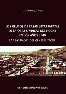 Imagen de portada del libro Los grupos de casas ultrabaratas de la obra sindical del hogar en los años 1940