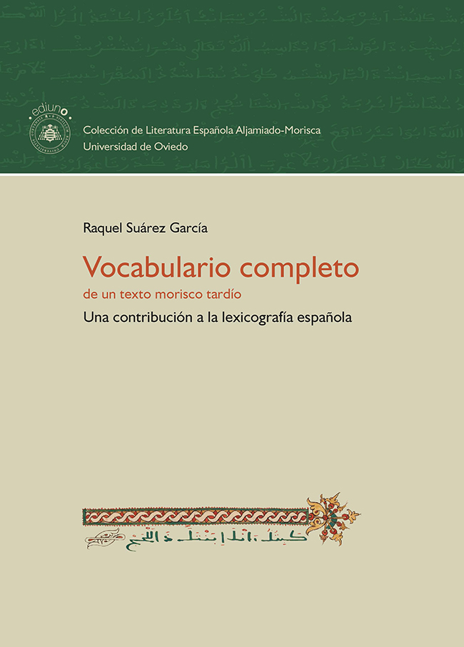 Imagen de portada del libro Vocabulario completo de un texto morisco tardío