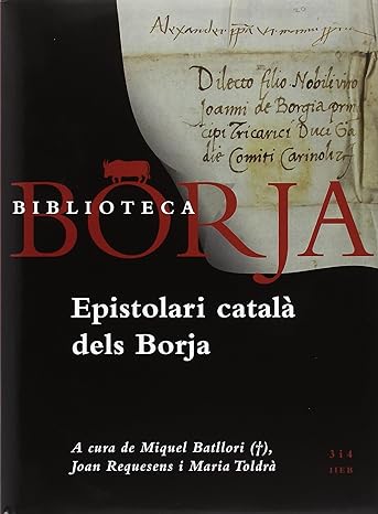Imagen de portada del libro Epistolari català dels Borja