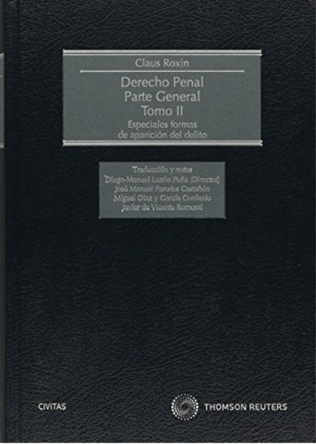 Imagen de portada del libro Derecho Penal. Parte General. Tomo II, Especiales formas de aparición del delito