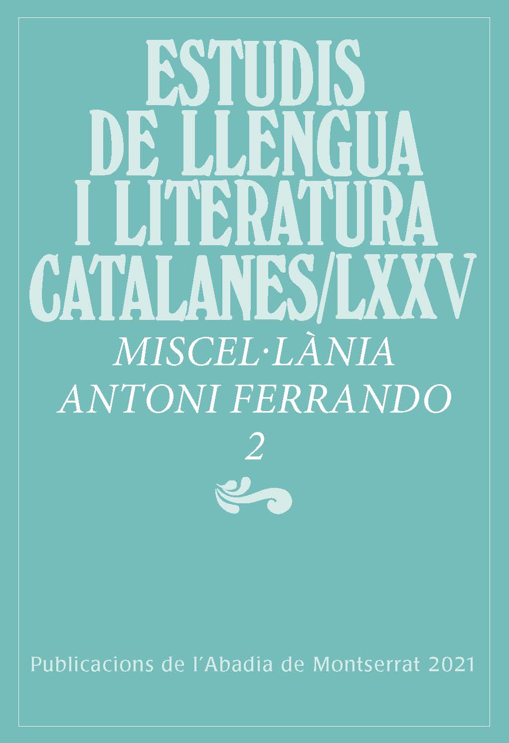 Imagen de portada del libro Miscel·lània Antoni Ferrando / 2