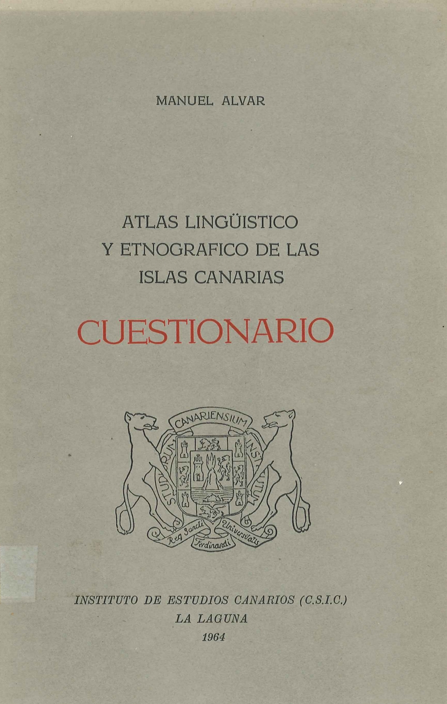 Imagen de portada del libro Atlas lingüístico y etnográfico de las Islas Canarias