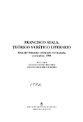 Imagen de portada del libro Francisco Ayala, teórico y crítico literario