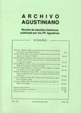 Imagen de portada de la revista Archivo Agustiniano