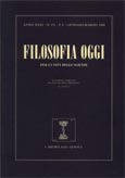 Imagen de portada de la revista Filosofia Oggi