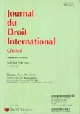 Imagen de portada de la revista Journal du droit international