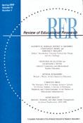 Imagen de portada de la revista Review of educational research