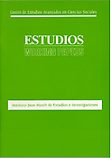 Imagen de portada de la revista Estudios / Working Papers  ( Centro de Estudios Avanzados en Ciencias Sociales )