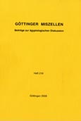 Imagen de portada de la revista Göttinger Miszellen