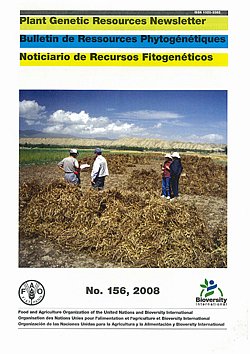 Imagen de portada de la revista Plant Genetic Resources Newsletter = Bulletin de Ressources Phytogénétiques = Noticiario de Recursos Fitogenéticos