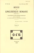Imagen de portada de la revista Revue de linguistique romane