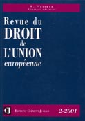 Imagen de portada de la revista Revue du droit de l'Union Européenne