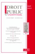 Imagen de portada de la revista Revue du droit public et de la science politique en France et a l'etranger