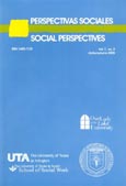 Imagen de portada de la revista Perspectivas sociales = Social Perspectives