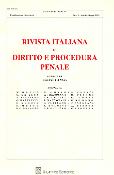 Imagen de portada de la revista Rivista italiana di diritto e procedura penale