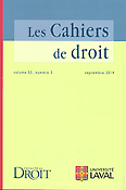 Imagen de portada de la revista Les Cahiers de droit