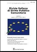 Imagen de portada de la revista Rivista italiana di diritto pubblico comunitario