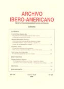 Imagen de portada de la revista Archivo Ibero-Americano