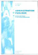 Imagen de portada de la revista Administration publique: Revue du droit public et des sciences administratives