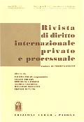 Imagen de portada de la revista Rivista di diritto internazionale privato e processuale