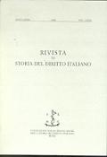 Imagen de portada de la revista Rivista di storia del diritto italiano