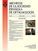 Imagen de portada de la revista Archivos de la Sociedad Española de Oftalmologia