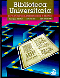 Imagen de portada de la revista Biblioteca Universitaria