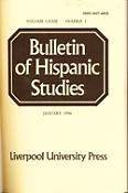 Imagen de portada de la revista Bulletin of Hispanic Studies ( Liverpool. 1996 )