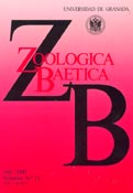 Imagen de portada de la revista Zoologica baetica