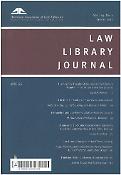 Imagen de portada de la revista Law library journal