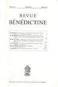 Imagen de portada de la revista Revue bénédictine