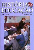Imagen de portada de la revista História da Educação