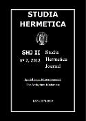 Imagen de portada de la revista Studia Hermetica Journal