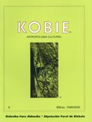 Imagen de portada de la revista Kobie. Antropología cultural