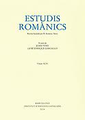 Imagen de portada de la revista Estudis romànics
