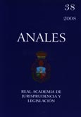 Imagen de portada de la revista Anales de la Real Academia de jurisprudencia y legislación