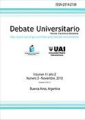 Imagen de portada de la revista Debate Universitario CAEE-UAI
