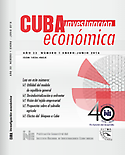 Imagen de portada de la revista Cuba : investigación económica