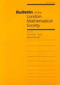 Imagen de portada de la revista Bulletin of the London Mathematical Society