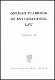 Imagen de portada de la revista German yearbook of international law