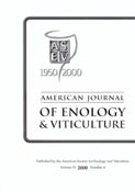 Imagen de portada de la revista American Journal of Enology and Viticulture
