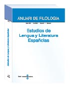 Imagen de portada de la revista Anuari de filologia. Secció F, Estudios de lengua y literatura españolas