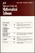 Imagen de portada de la revista ACM transactions on mathematical software