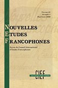 Imagen de portada de la revista Nouvelles études francophones
