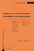 Imagen de portada de la revista Zeitschrift fur die Gesamte Strafrechtswissenschaft