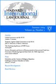 Imagen de portada de la revista Harvard international law journal