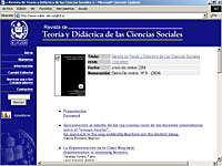 Imagen de portada de la revista Revista de Teoría y Didáctica de las Ciencias Sociales