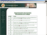 Imagen de portada de la revista Documentos de trabajo ( Universidad de Jaén. Departamento de Economía )