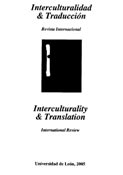 Imagen de portada de la revista Interculturalidad y traducción = Interculturality and translation
